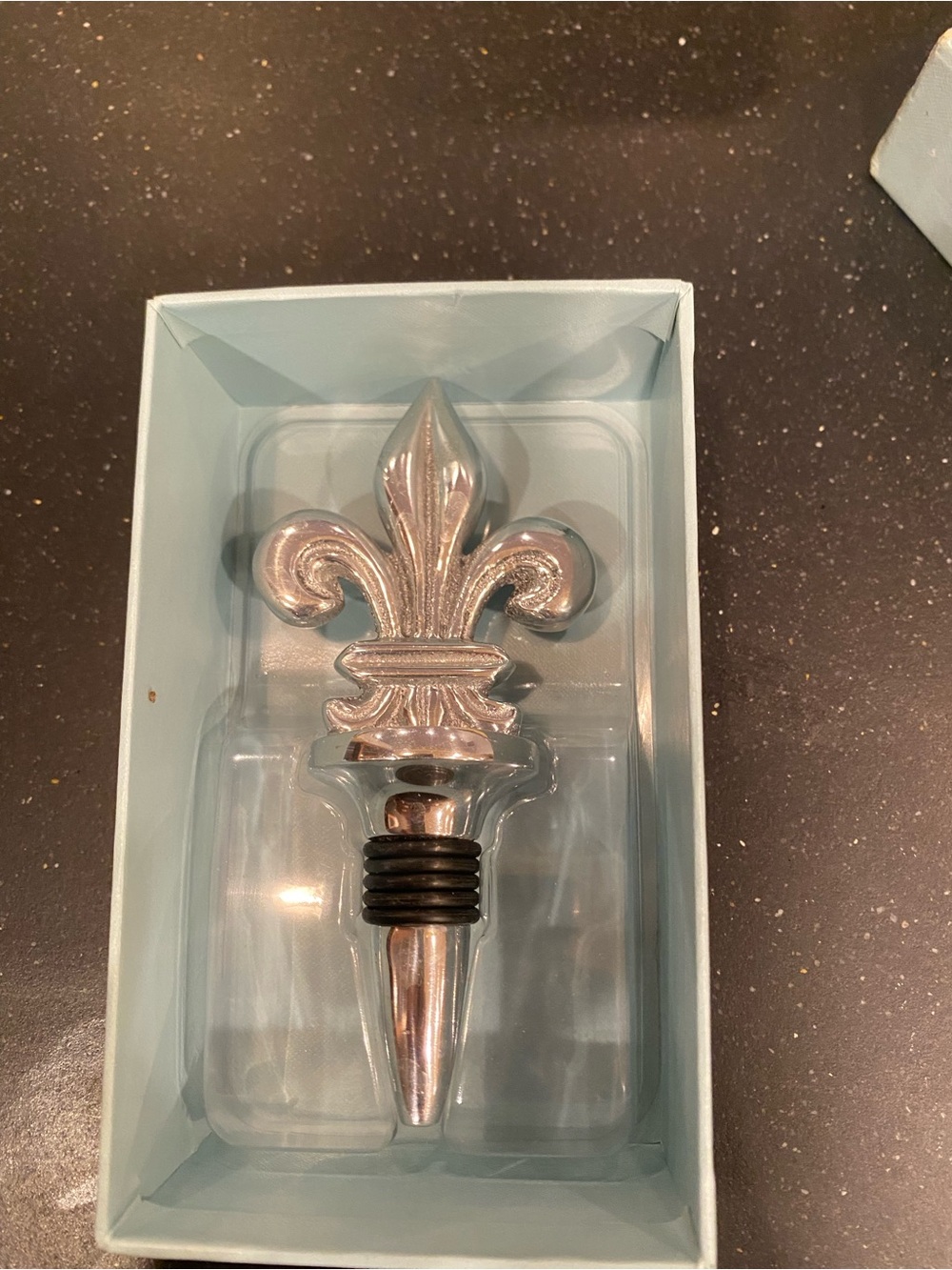 Mariposa Silver Fleur-de-Lis Bottle Stopper